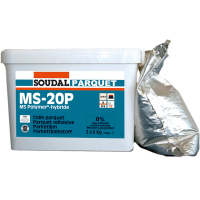 Colle à parquet, ms polymère, Soudal, 6 ou 18 kg