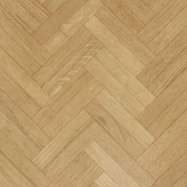 Parquet châtaignier pose collé - (Bâton rompu - brut)