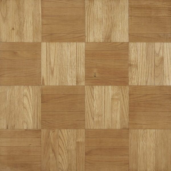 Parquet châtaignier pose collé - (damier/mosaïque - brut)